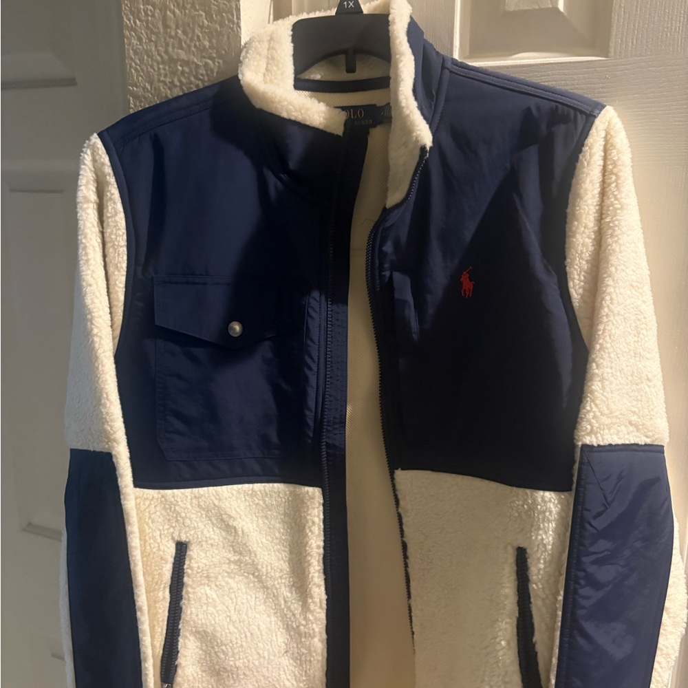Polo by Ralph Lauren Blue and Cream Lightweight Jacket
